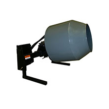 Concrete tools: "Image of heavy machinery attachment: specialized tools and accessories used in the preparation, mixing, pouring, and finishing of concrete in construction, paving, and structural projects."