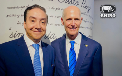 Rick Scott, Senator of Florida and Javier Cárdenas, CEO of Rhino Equipment