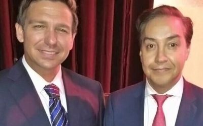 Ron DeSantis, Governor of Florida and Javier Cárdenas,  President and CEO Rhino Equipment